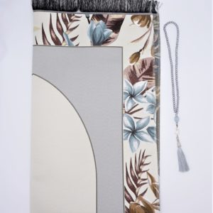 Satin Gebetsteppich-Set Silver