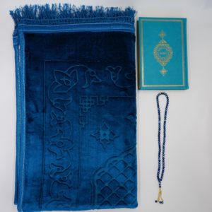 Premium XXXL Gebetsteppich-Set Soft in Petrol