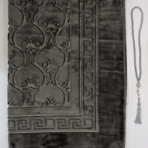 Premium XXL Gebetsteppich-Set Soft in Silber