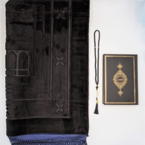 XXL Gebetsteppich-Set Soft Schwarz