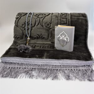 XXL Gebetsteppich-Set Soft in Silber