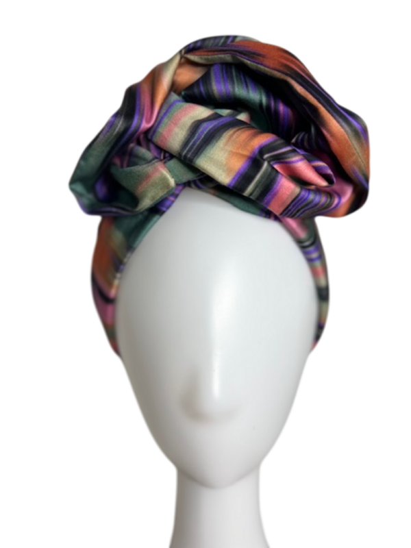 Handgefertigter Damen-Turban - Colorwave