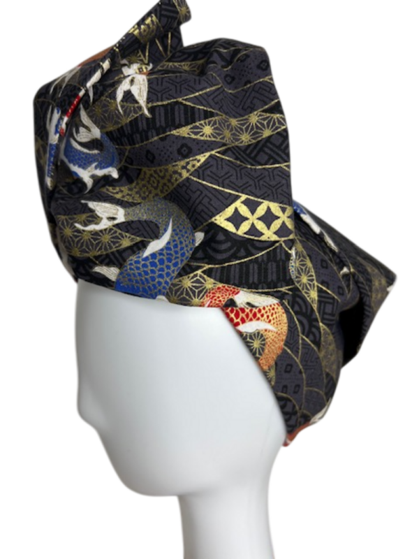 Handgefertigter Damen-Turban - Koi Symphony – Bild 2
