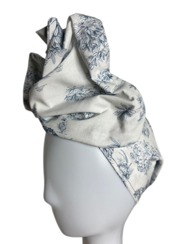 Handgefertigter Damen-Turban - Sky Bloom – Bild 3