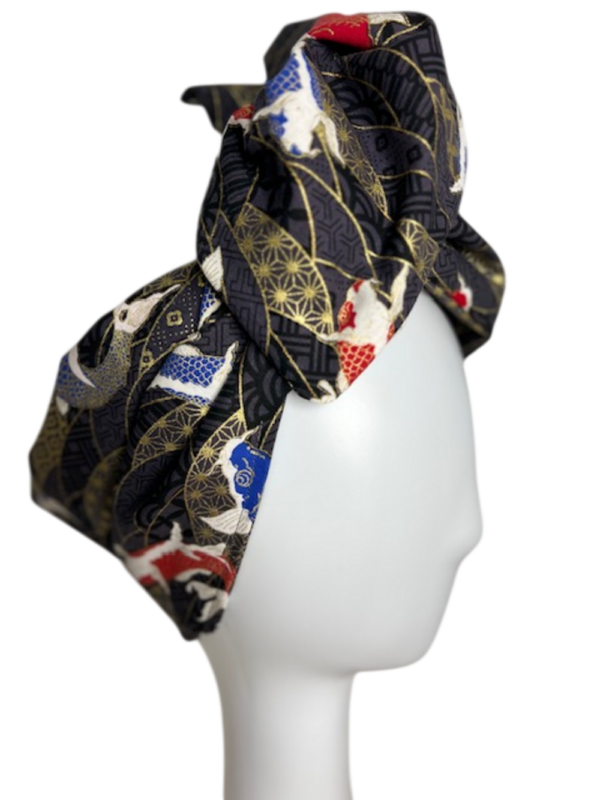 Handgefertigter Damen-Turban - Koi Symphony – Bild 3