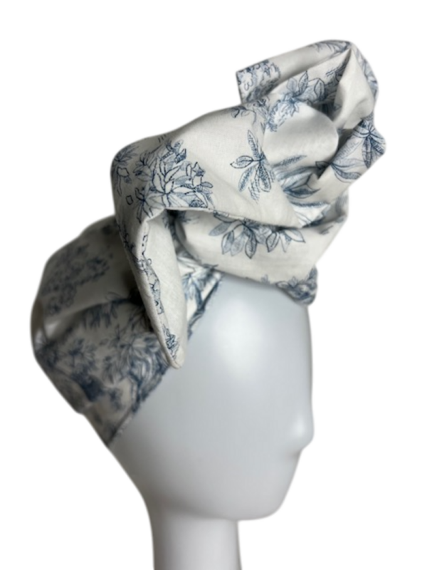 Handgefertigter Damen-Turban - Sky Bloom – Bild 2